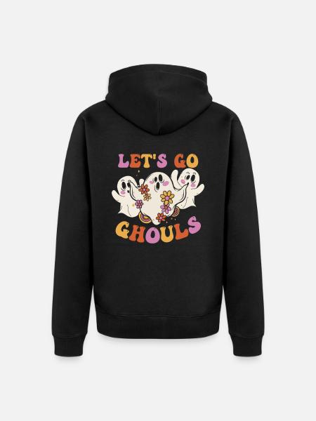 Let's Go Ghouls Halloween - Unisex Premium Organic Zip Hoodie - black