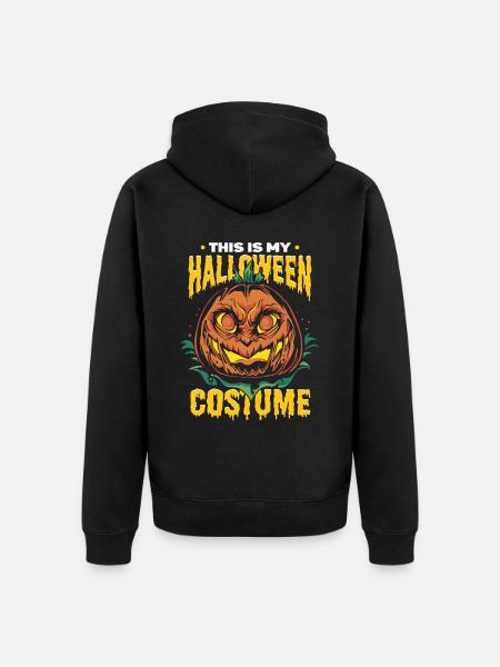 Pumpkin Halloween Costume - Unisex Premium Organic Zip Hoodie - black