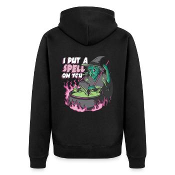 Witch Halloween Costume I Put A Spell On You - Unisex Premium Organic Zip Hoodie - black - Back - Nico (187cm)