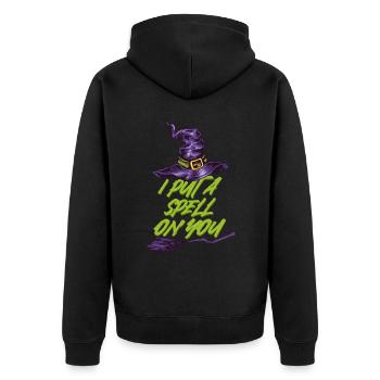 Halloween Witch I Put A Spell On You - Unisex Premium Organic Zip Hoodie - black - Back - Nico (187cm)