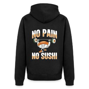 Cuisine japonaise Sushi Lovers Bodybuilders - Veste à capuche bio Premium Unisexe - noir - Dos - Nico (187cm)