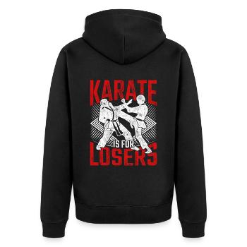 Tang Soo Do Arts Martiaux Le karaté est pour les perdants - Veste à capuche bio Premium Unisexe - noir - Dos - Nico (187cm)