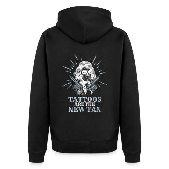 Les tatouages sont le nouveau tatouage de bronzage - Veste à capuche bio Premium Unisexe - noir - Dos - Nico (187cm)