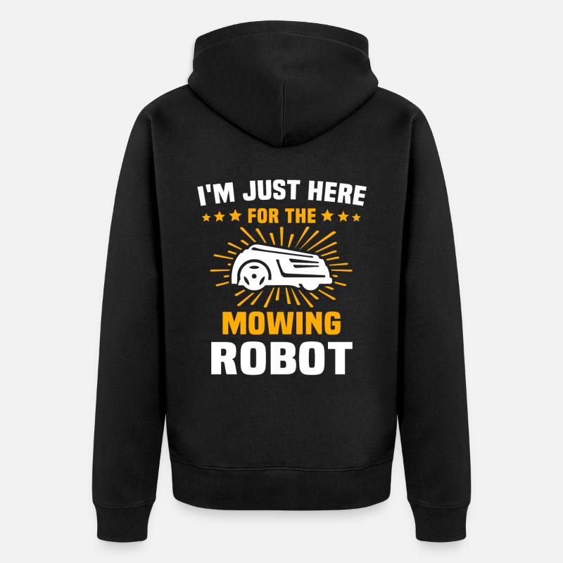 Rasenmähroboter Mähroboter - Unisex Premium Bio Zip Hoodie - Schwarz