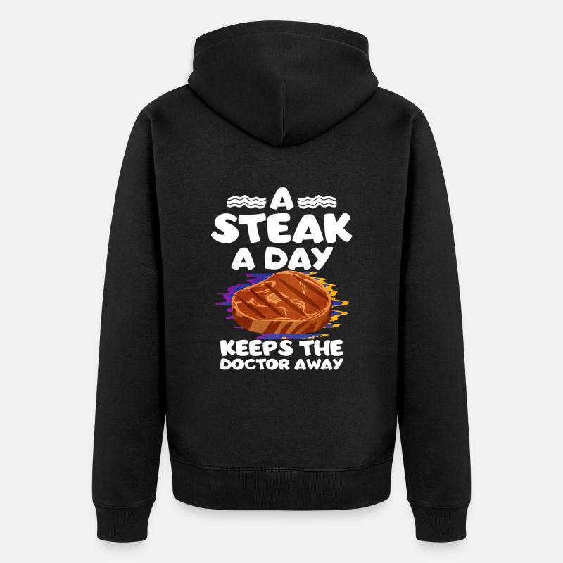 Bifteck - Veste à capuche bio Premium Unisexe - noir