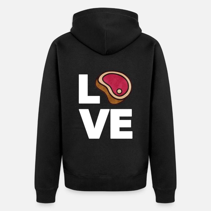 Bifteck - Veste à capuche bio Premium Unisexe - noir