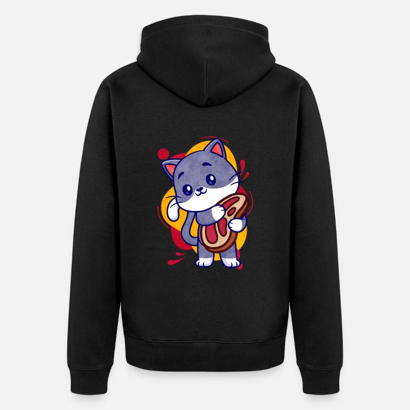 Bifteck - Veste à capuche bio Premium Unisexe - noir