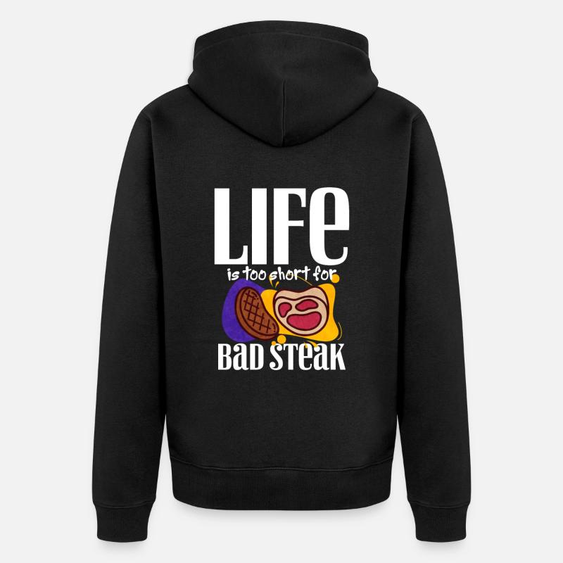 Bifteck - Veste à capuche bio Premium Unisexe - noir