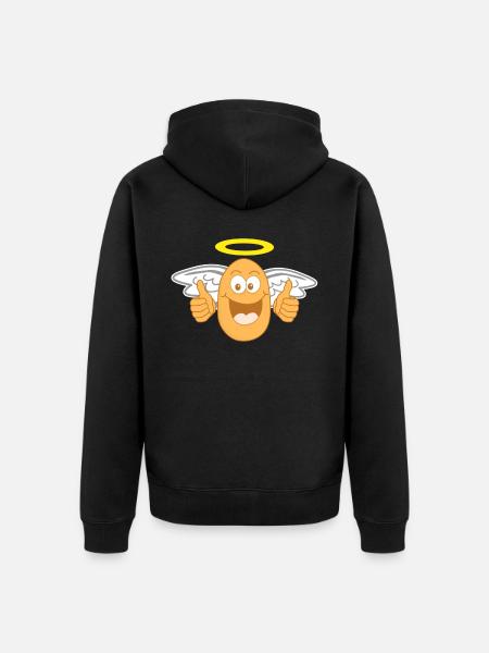 Potato Angel Potatoes - Unisex Premium Organic Zip Hoodie - black