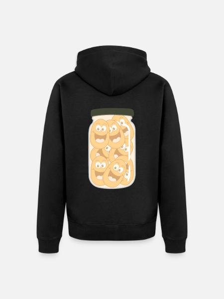 Potato in a jar Potatoes - Unisex Premium Organic Zip Hoodie - black