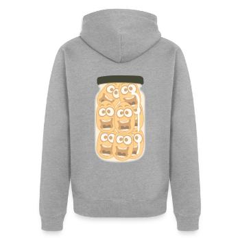 Pommes de terre - Veste à capuche bio Premium Unisexe - gris chiné - Dos - Nico (187cm)