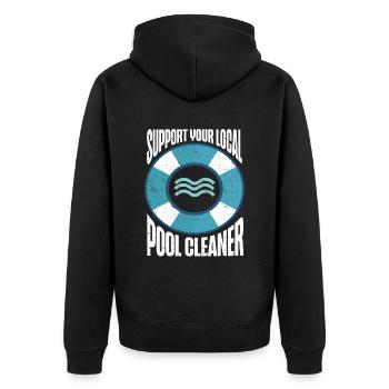 Nettoyage de piscine Travail Gardien de piscine - Veste à capuche bio Premium Unisexe - noir - Dos - Nico (187cm)