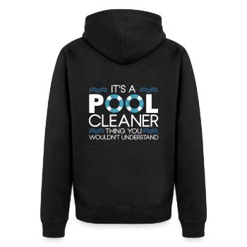 Nettoyage de piscine Travail Gardien de piscine - Veste à capuche bio Premium Unisexe - noir - Dos - Nico (187cm)