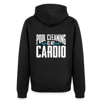 Nettoyage de piscine Travail Gardien de piscine - Veste à capuche bio Premium Unisexe - noir - Dos - Nico (187cm)