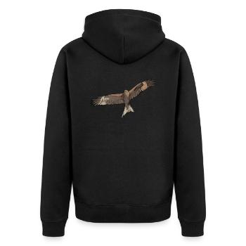 Red kite I bird of prey pickling motif for falconer - Unisex Premium Organic Zip Hoodie - black - Back - Nico (187cm)