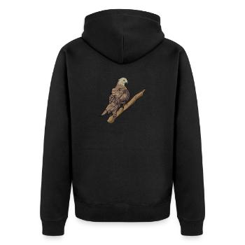 Red kite I bird of prey pickling motif for falconer - Unisex Premium Organic Zip Hoodie - black - Back - Nico (187cm)