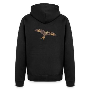 Red kite I bird of prey pickling motif for falconer - Unisex Premium Organic Zip Hoodie - black - Back - Nico (187cm)