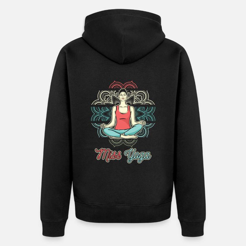 Yoga manquant - Veste à capuche bio Premium Unisexe - noir