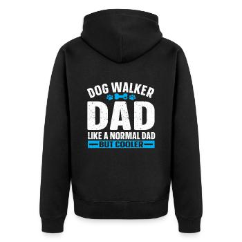 Dog Sitter Gift, Professional Dog Sitter - Unisex Premium Organic Zip Hoodie - black - Back - Nico (187cm)