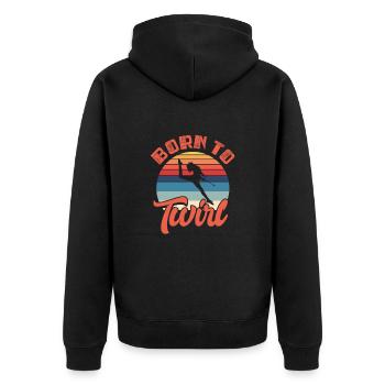 Baton Twirling Gymnastics Gymnastics Gift - Unisex Premium Organic Zip Hoodie - black - Back - Nico (187cm)