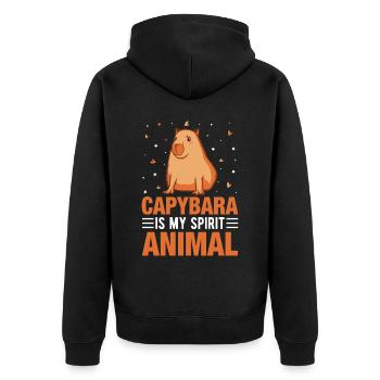 Capybara rongeur capybara capybara - Veste à capuche bio Premium Unisexe - noir - Dos - Nico (187cm)