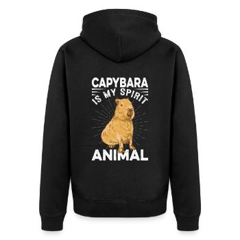Capybara rongeur capybara capybara - Veste à capuche bio Premium Unisexe - noir - Dos - Nico (187cm)