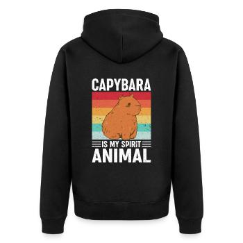 Capybara rongeur capybara capybara - Veste à capuche bio Premium Unisexe - noir - Dos - Nico (187cm)