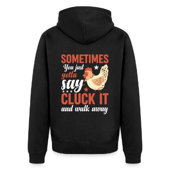 Coq Poulet Éleveur Éleveurs Agriculteurs - Veste à capuche bio Premium Unisexe - noir - Dos - Nico (187cm)