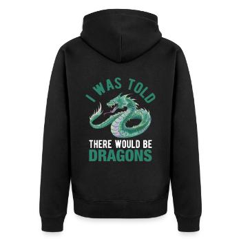 That there would be Dragon Renaissance Fair - Unisex Premium Organic Zip Hoodie - black - Back - Nico (187cm)