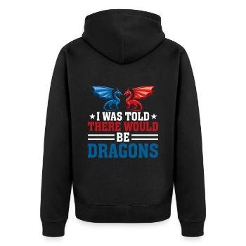 That there would be Dragon Renaissance Fair - Unisex Premium Organic Zip Hoodie - black - Back - Nico (187cm)
