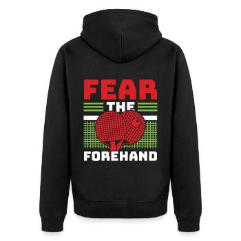 Foosball Gift Fans Wuzler Foosball - Unisex Premium Organic Zip Hoodie - black - Back - Nico (187cm)