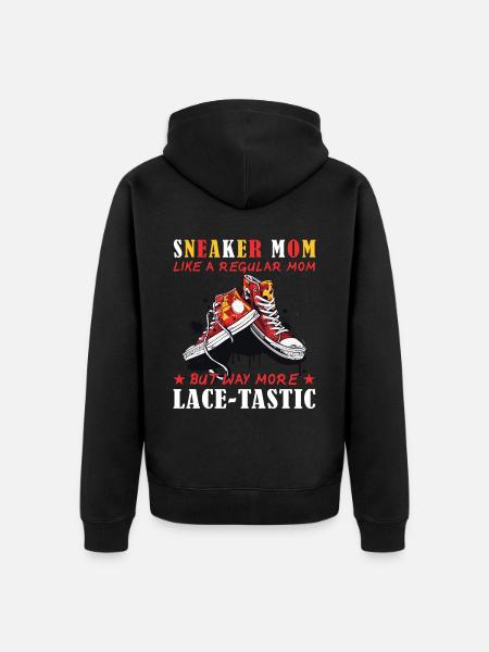 « Sneaker Mom » Chaussure Drôle - Veste à capuche bio Premium Unisexe - noir