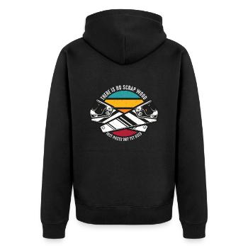 Carpenter There Is No Scrap Wood Just Woodworker - Unisex Premium Organic Zip Hoodie - black - Back - Nico (187cm)