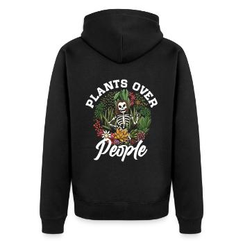 Jardiniers, amateurs de plantes de jardin, collectionneurs de plantes - Veste à capuche bio Premium Unisexe - noir - Dos - Nico (187cm)