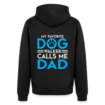 Dog Sitter Gift, Professional Dog Sitter - Unisex Premium Organic Zip Hoodie - black - Back - Nico (187cm)