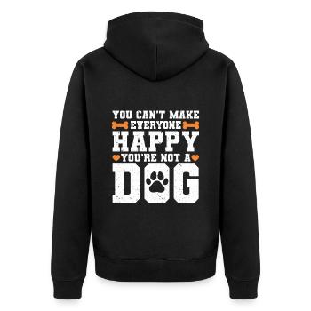 Dog Sitter Gift, Professional Dog Sitter - Unisex Premium Organic Zip Hoodie - black - Back - Nico (187cm)