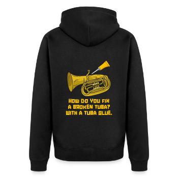 Professeur de musique Professeur de musique Drôle - Veste à capuche bio Premium Unisexe - noir - Dos - Nico (187cm)