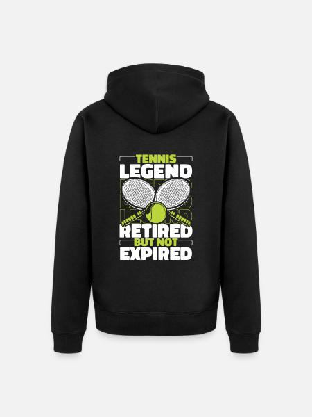 Tennis in retirement - Unisex Premium Organic Zip Hoodie - black
