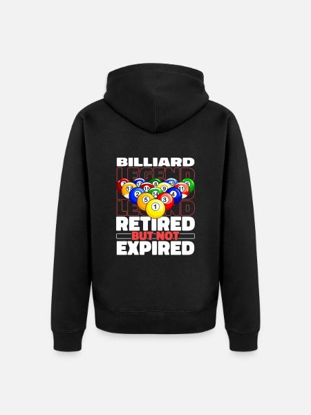 Billiards in retirement - Unisex Premium Organic Zip Hoodie - black