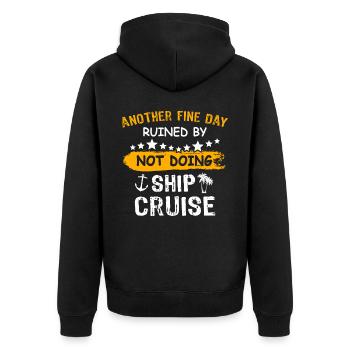 Navire de croisière - Veste à capuche bio Premium Unisexe - noir - Dos - Nico (187cm)