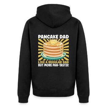 Papa crêpes - Veste à capuche bio Premium Unisexe - noir - Dos - Nico (187cm)