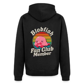 Biologiste marin Poissons d’eau profonde Blob Océan - Veste à capuche bio Premium Unisexe - noir - Dos - Nico (187cm)
