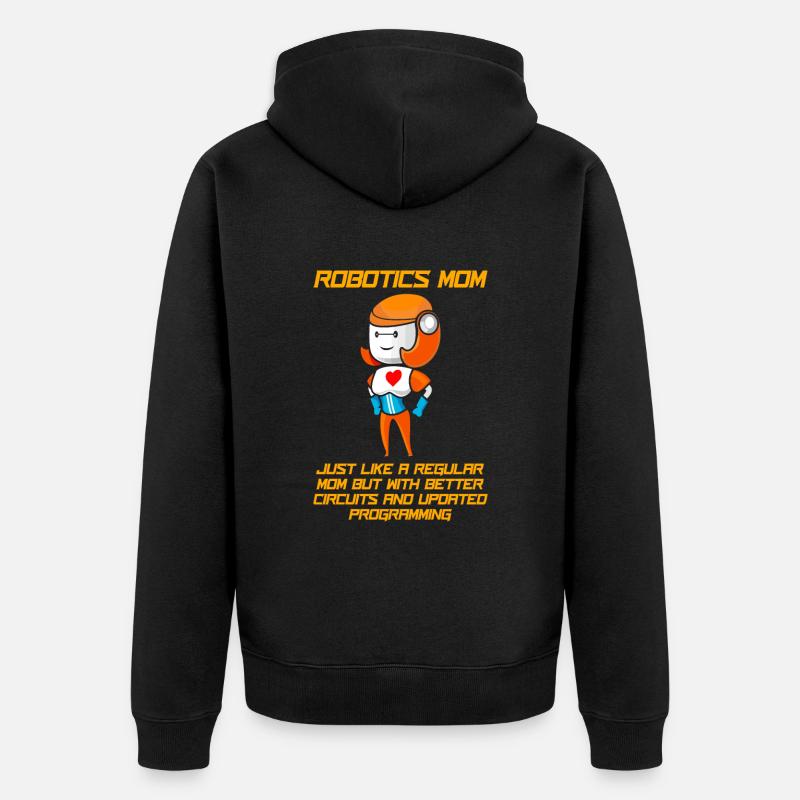 Robotik Ai Roboter Mutter - Unisex Premium Bio Zip Hoodie - Schwarz