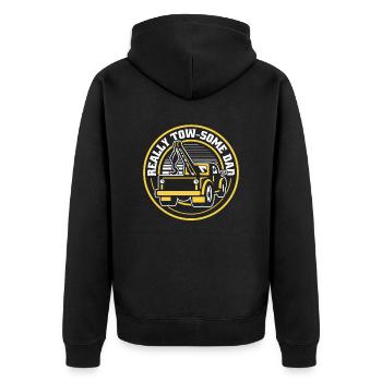 Really Towsome Dad Abschlepper Fahrer - Unisex Premium Bio Zip Hoodie - Schwarz - Hinten - Nico (187cm)