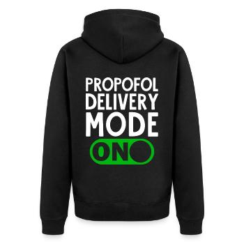 Anesthésiste Anesthésiologie - Veste à capuche bio Premium Unisexe - noir - Dos - Nico (187cm)
