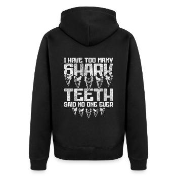 Paläontologie Paläontologe - Unisex Premium Bio Zip Hoodie - Schwarz - Hinten - Nico (187cm)