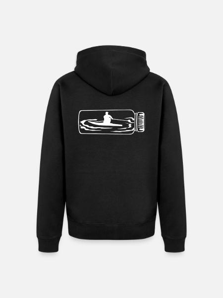Canoeing, rowing, rowing, rowing, rowing - Unisex Premium Organic Zip Hoodie - black