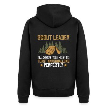 Scout Leader Design Für Einen Scoutmaster Oder - Unisex Premium Organic Zip Hoodie - black - Back - Nico (187cm)