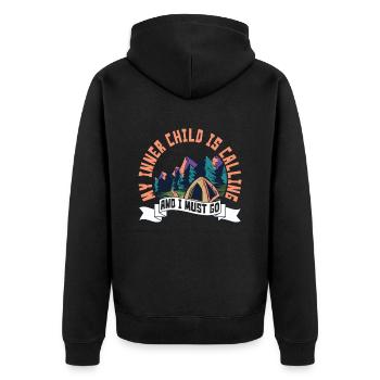 Pfadfinderleiter-design Für Einen Jungenmeister - Unisex Premium Organic Zip Hoodie - black - Back - Nico (187cm)