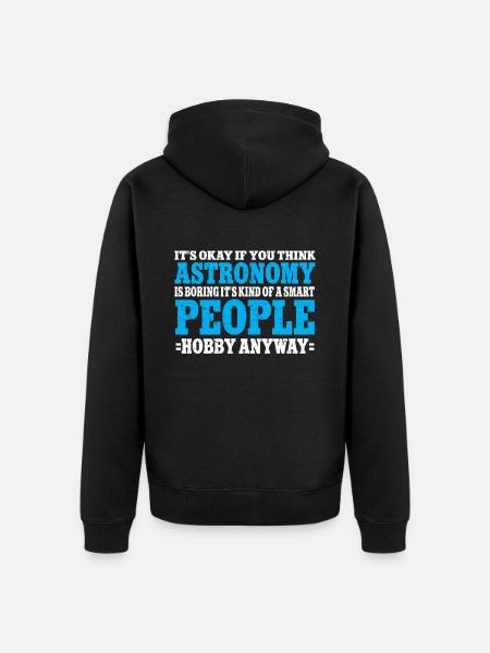 Astronomer Gift Astrology Telescope Astronomy - Unisex Premium Organic Zip Hoodie - black